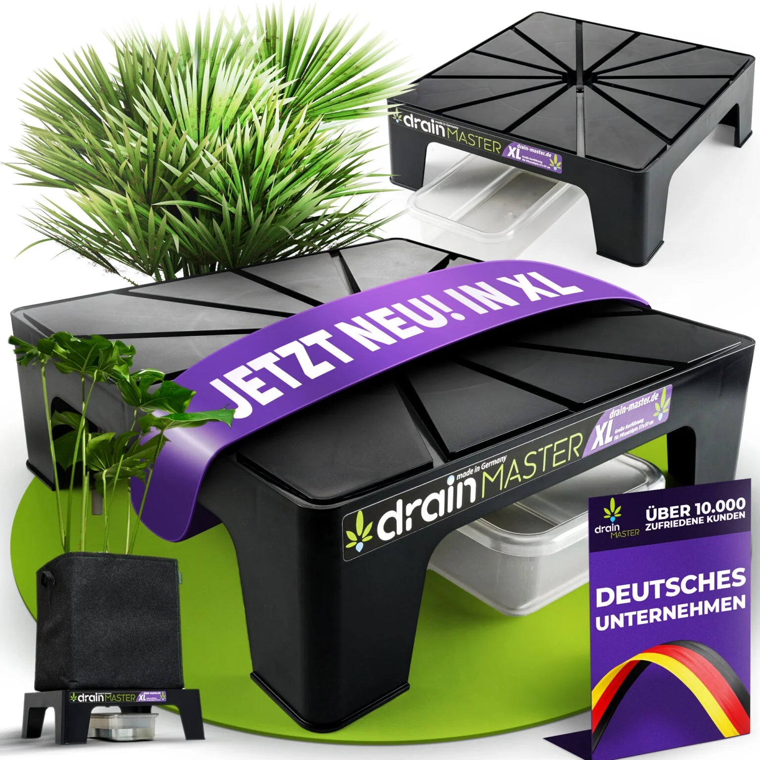 DrainMaster XL Abtropfständer 1er Set inkl. Wanne
