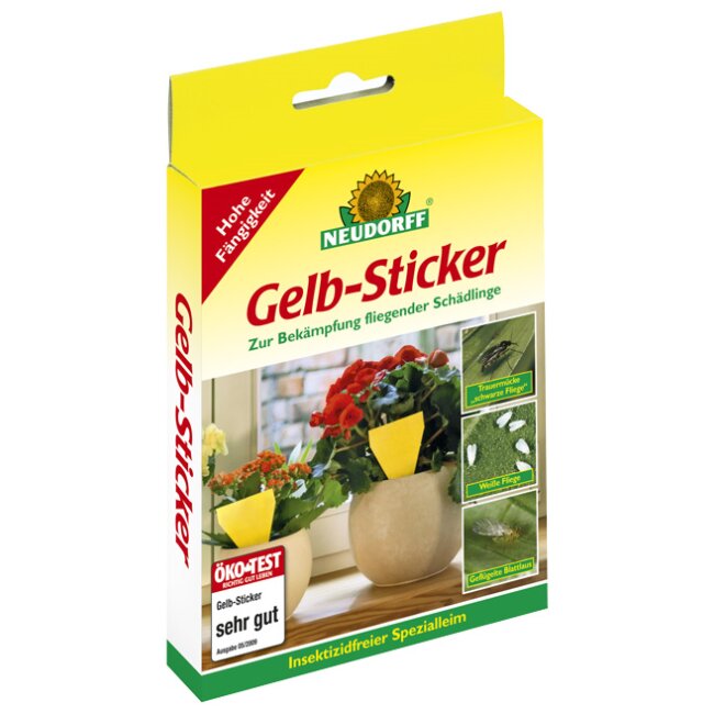 10 Stück Gelbsticker gegen Trauermücken & fliegende Pflanzenschädlinge