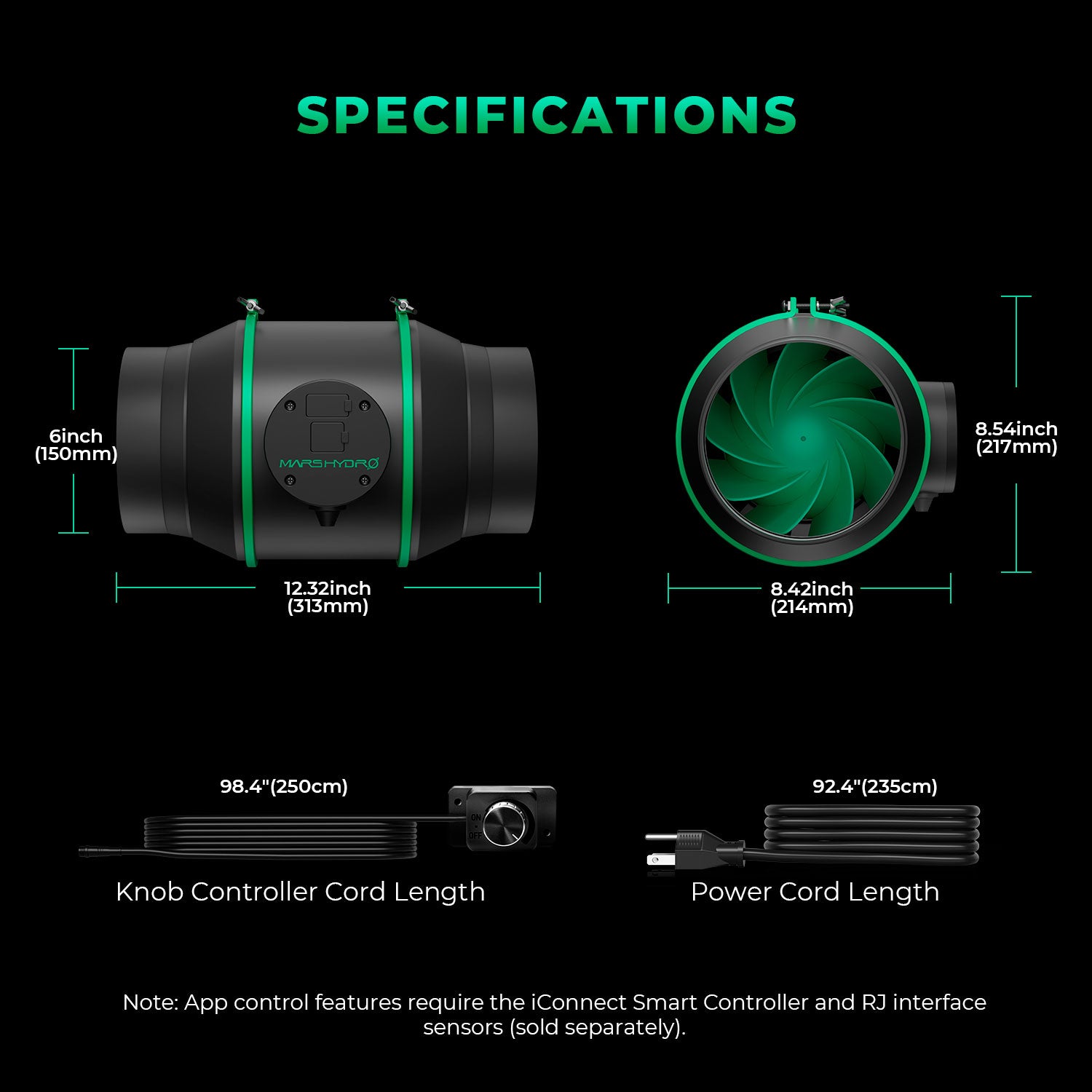 Komplettset (240x120x200 cm) 1600 Watt FC 8000 EVO LED mit iFresh für App-Steuerung