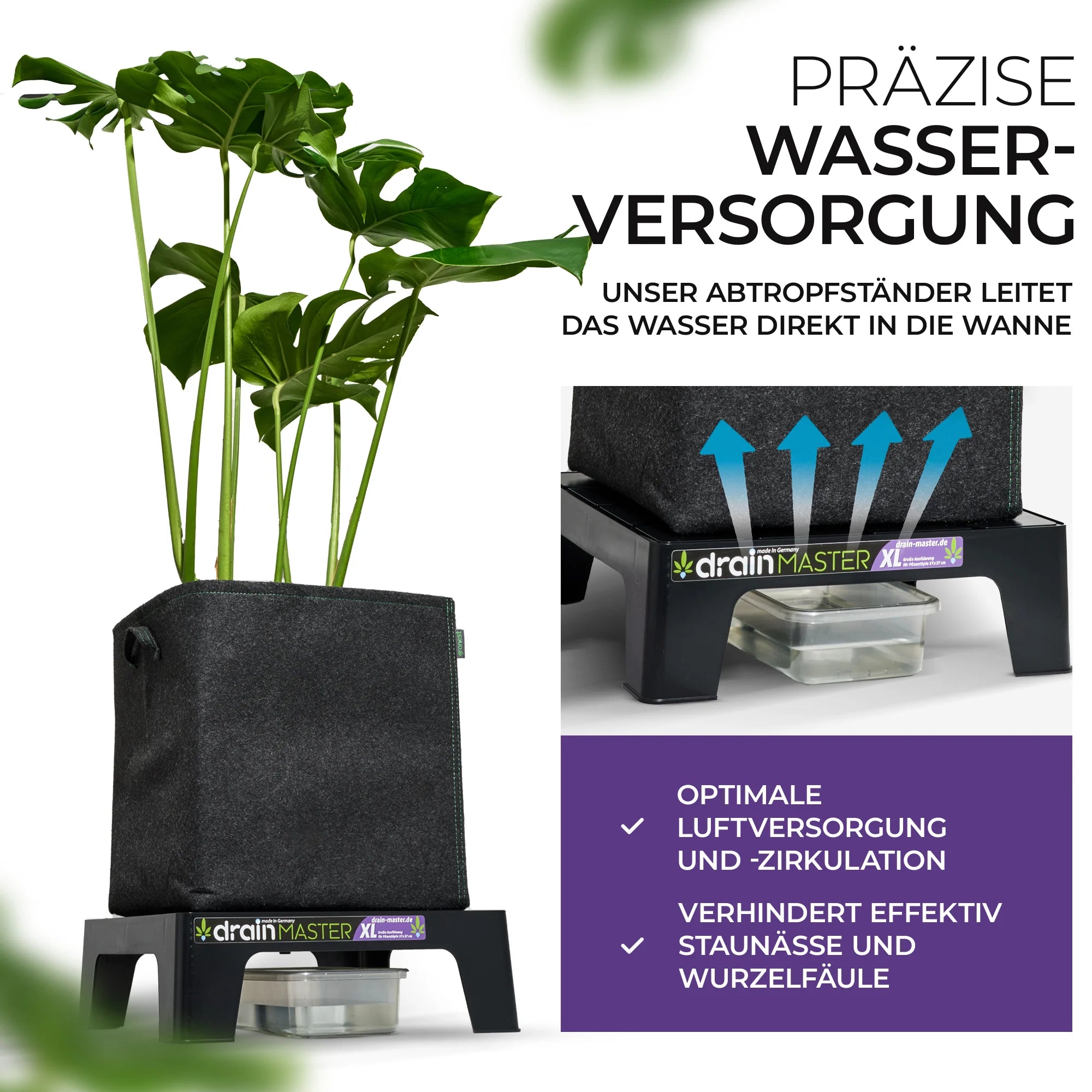 DrainMaster XL Abtropfständer 1er Set inkl. Wanne