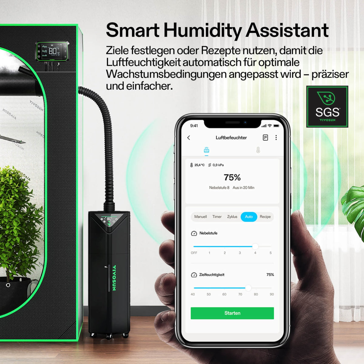 VIVOSUN AeroStream H19 smarter Luftbefeuchter mit 19 Liter Tank – Galerie 4