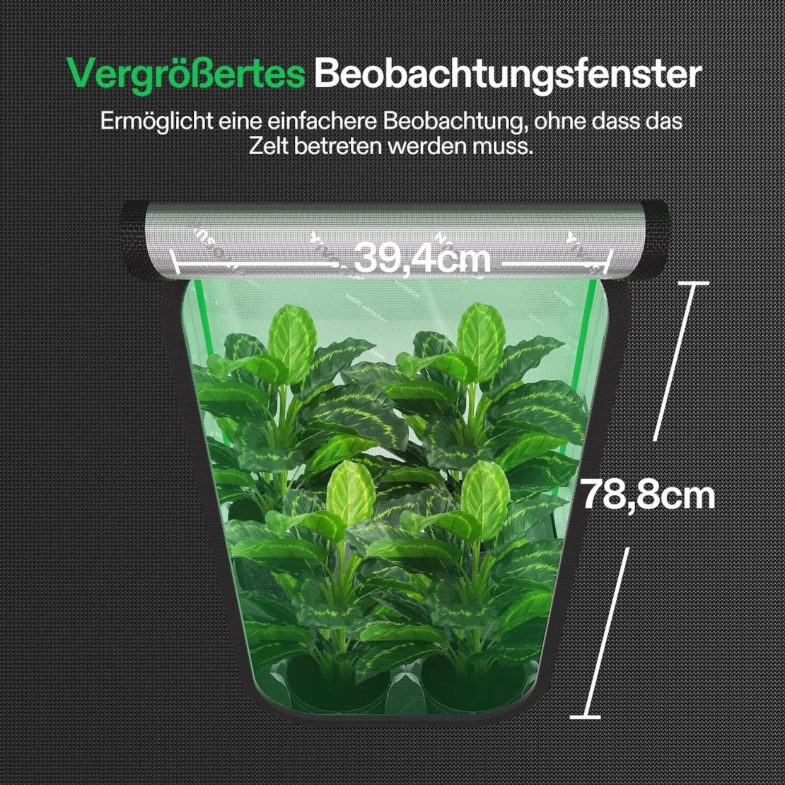 Smartes Komplettset Pro (80×80×160 cm) 100 Watt AeroLight LED und AeroZesh T4 Lüfter