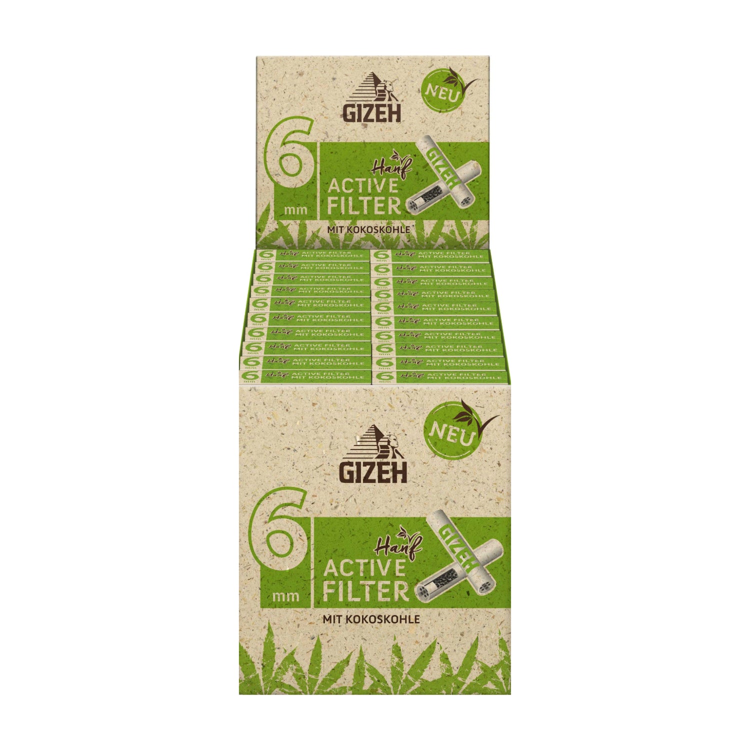 Hanf Active Filter Slim Aktivkohlefilter Ø 6 mm