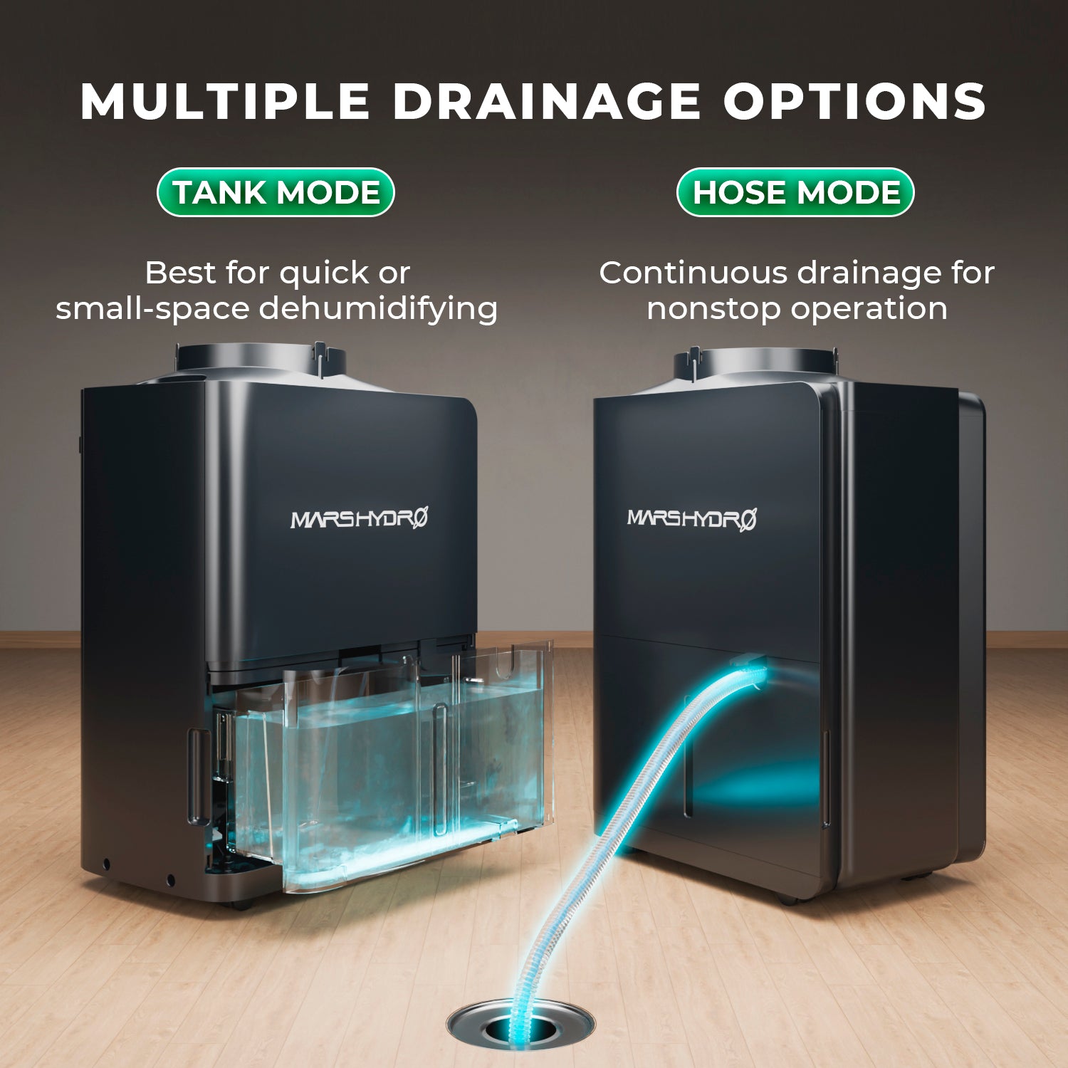 Smarter Luftentfeuchter 240 Watt und 2,1 Liter Tank