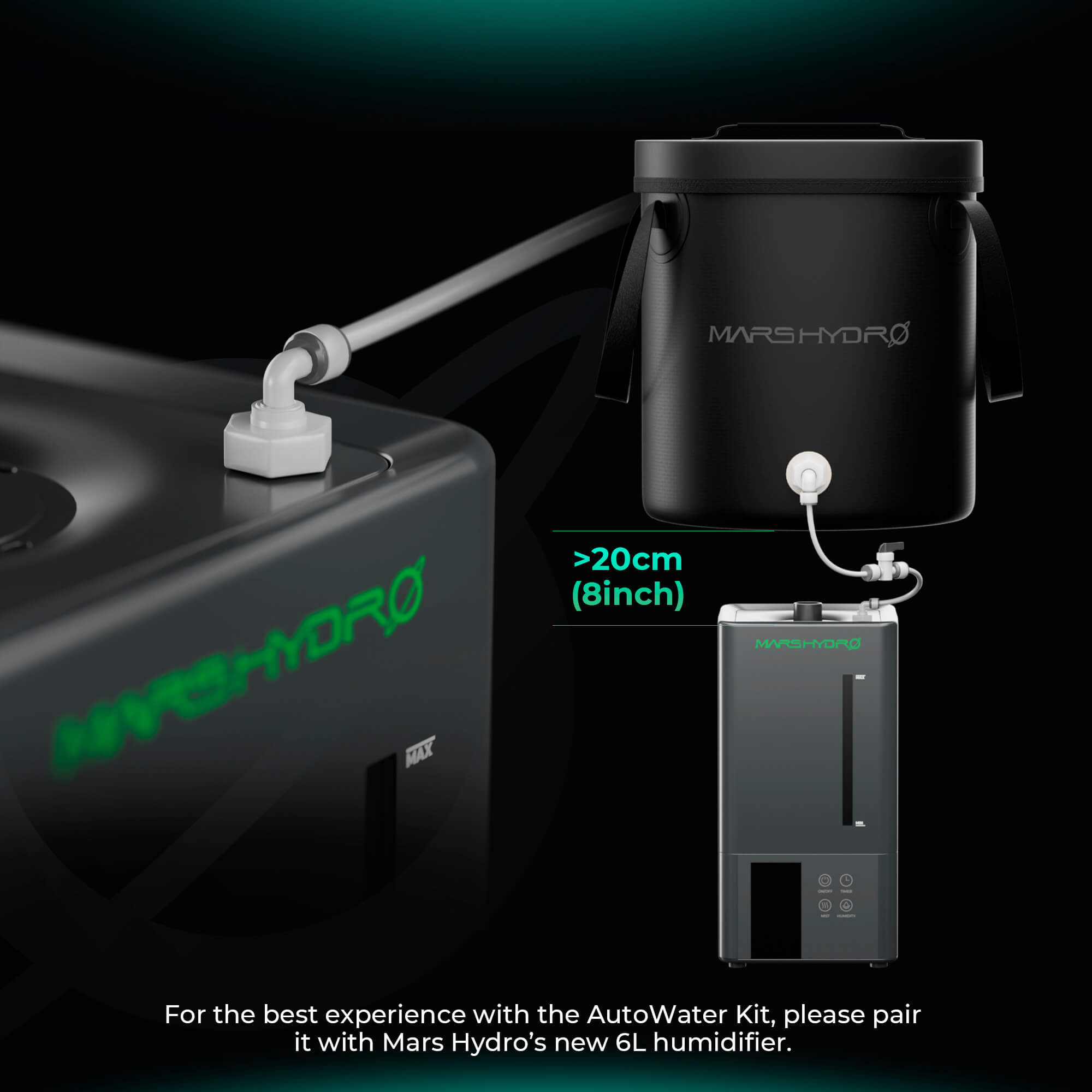 Automatisches Nachfüllsystem für Luftbefeuchter & Hydroponik mit 15 L Tank