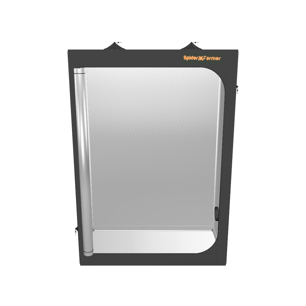 Growbox mit neutral silberner reflektierender Innenfolie