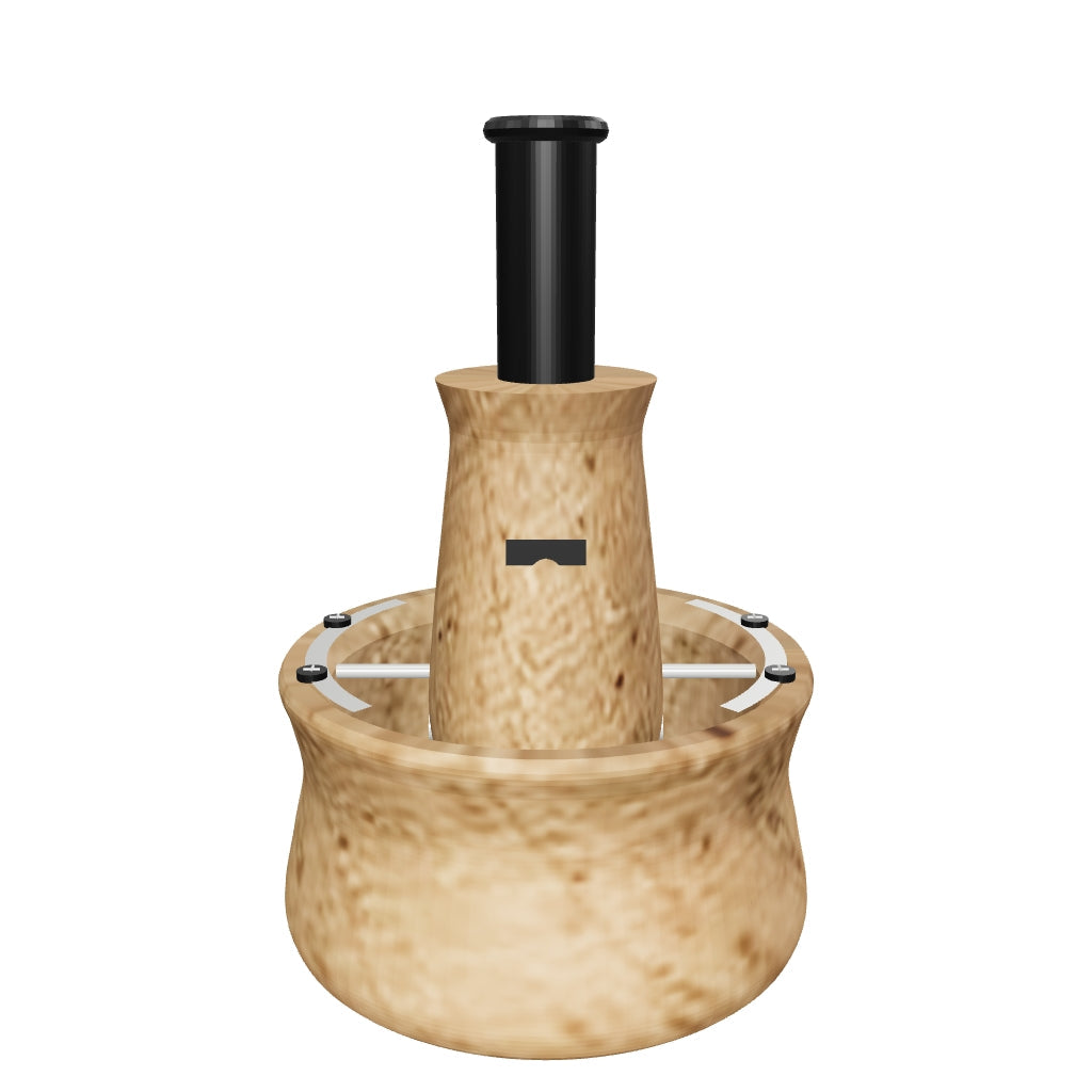Vapman Classic Click Walnuss – 3D-Näherungsmodell; Holzmaserung und Innendetails vereinfacht