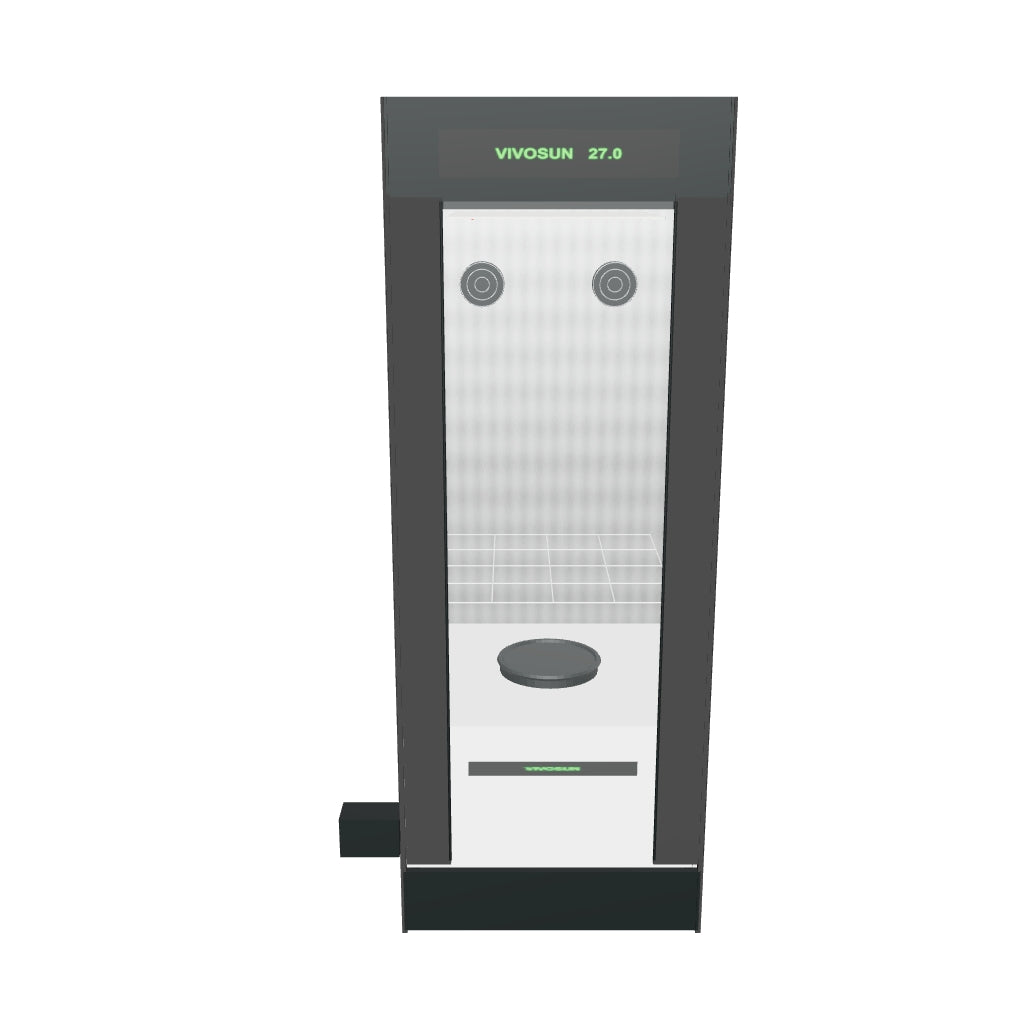 VGrow Y18 Smart Box & DWC Set – 3D-Ansicht mit durchsichtiger Abdeckung