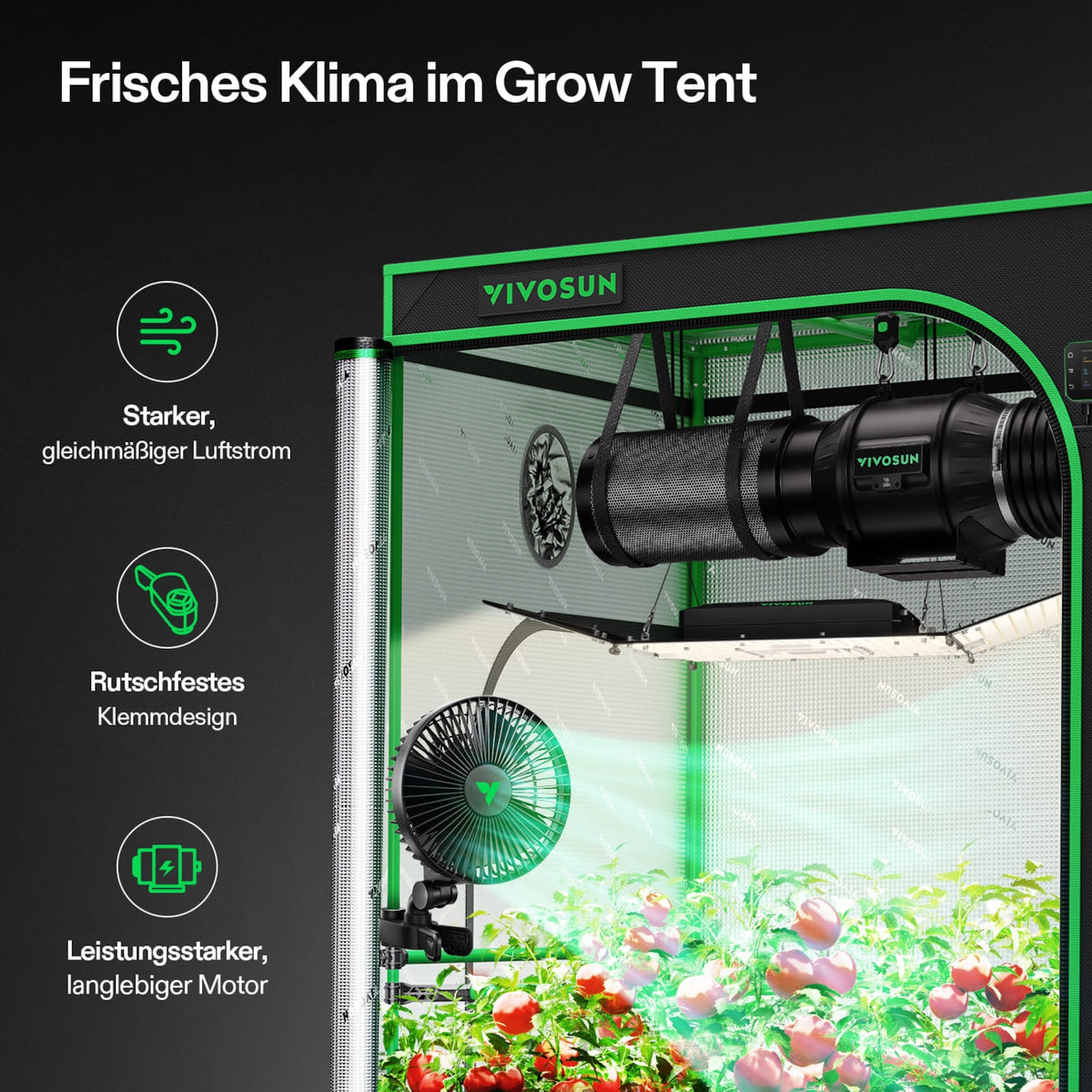 VIVOSUN AeroWave A6 Gen2 Clipventilator 150 mm – Galerie 2