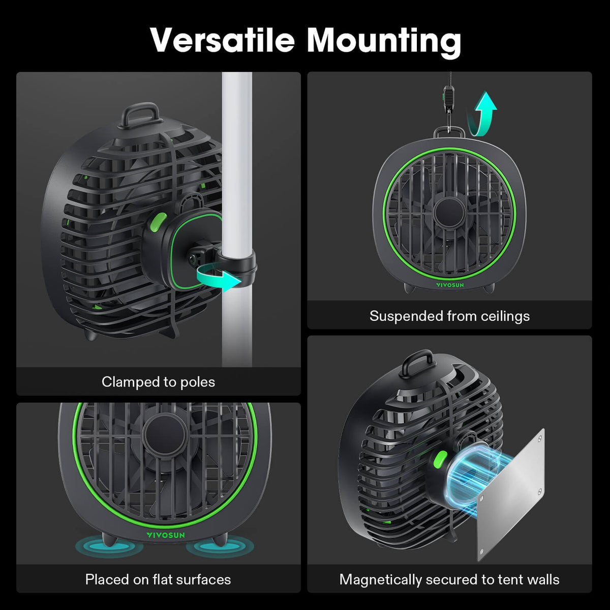 VIVOSUN AeroWave D4 smarter Clipventilatoren 100 mm (2er-Pack) – Galerie 7