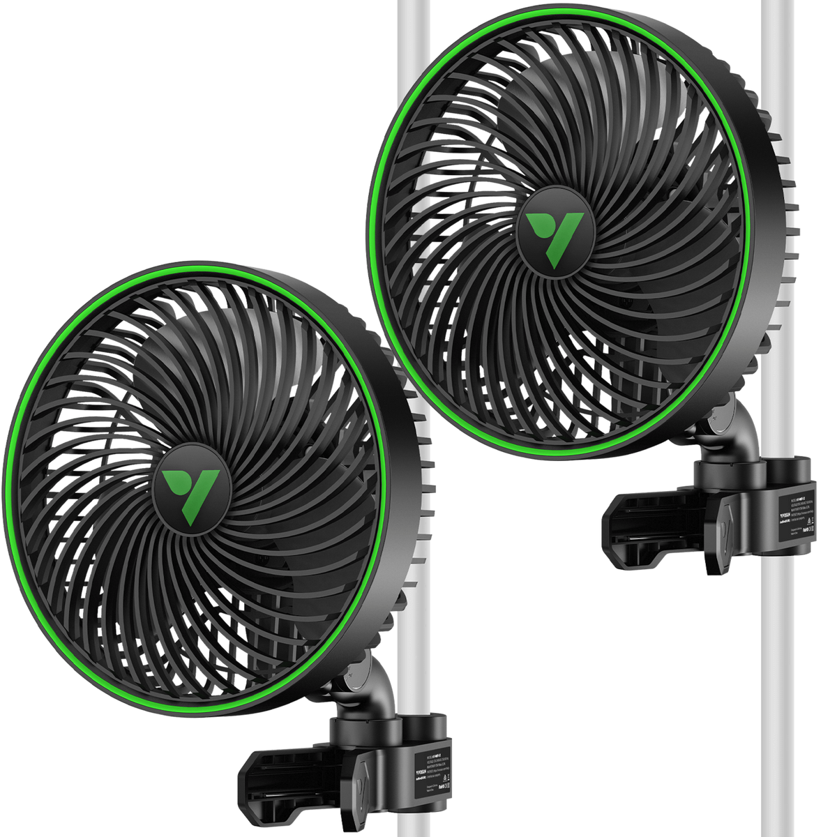 VIVOSUN AeroWave E6 Gen2 smarte Clipventilatoren 150 mm (2er-Pack) – Galerie 1
