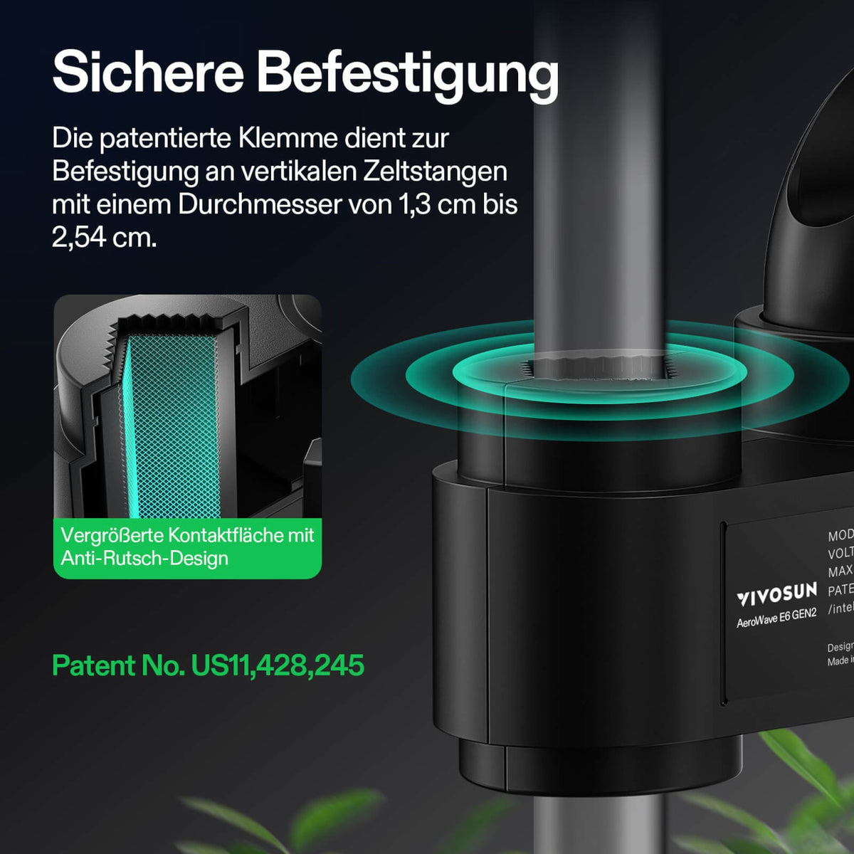 VIVOSUN AeroWave E6 Gen2 smarte Clipventilatoren 150 mm (2er-Pack) – Galerie 6