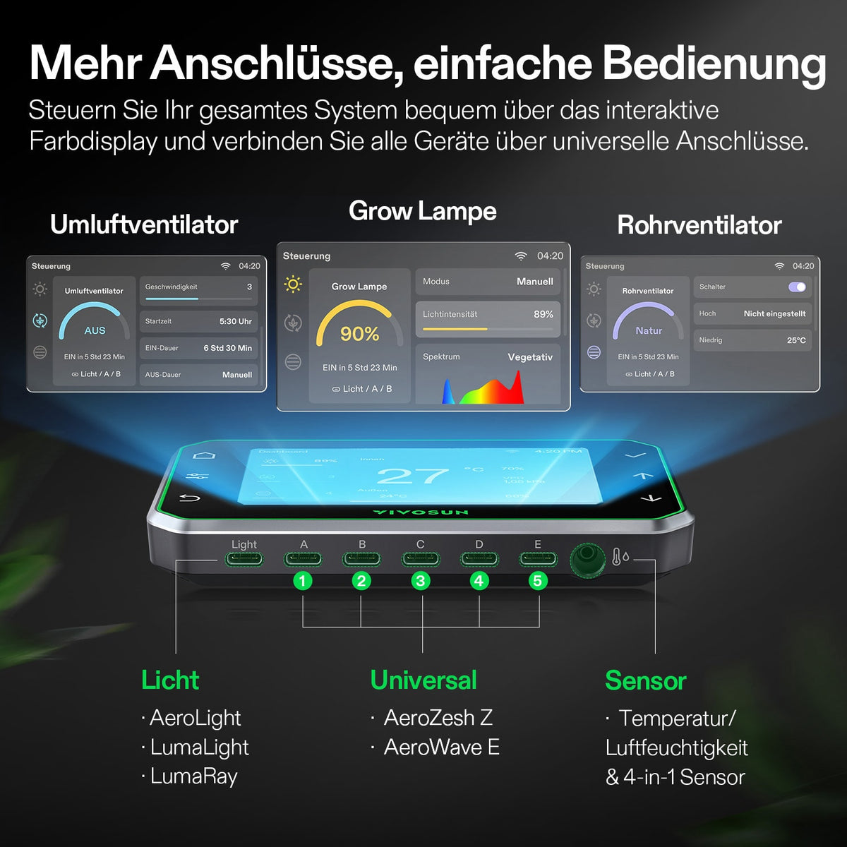 VIVOSUN AeroZesh T4 Smart Abluftset Pro 10 cm mit GrowHub E42A+ – Galerie 5