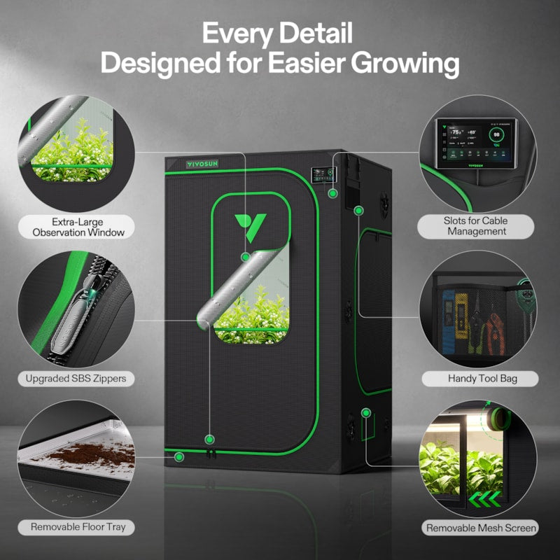 VIVOSUN P448 Growbox 120×120×200 cm – Galerie 6