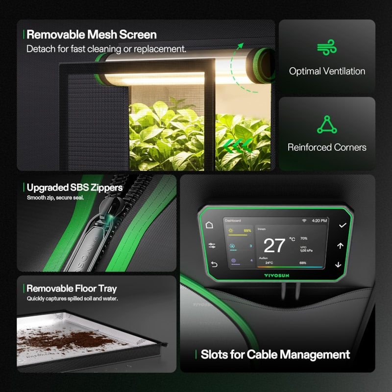 VIVOSUN S528 Growbox 150×80×200 cm – Galerie 5