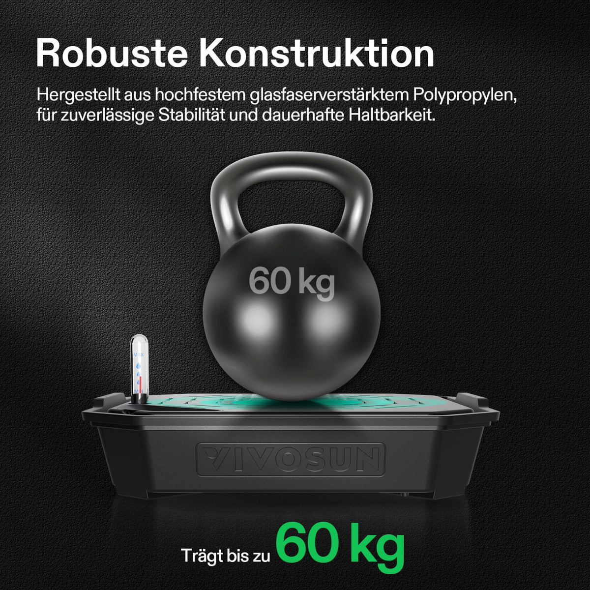 VIVOSUN FlexFeed Selbstbewässerungsset mit 4 Stofftöpfen je 19 L – Belastbarkeit der Basis