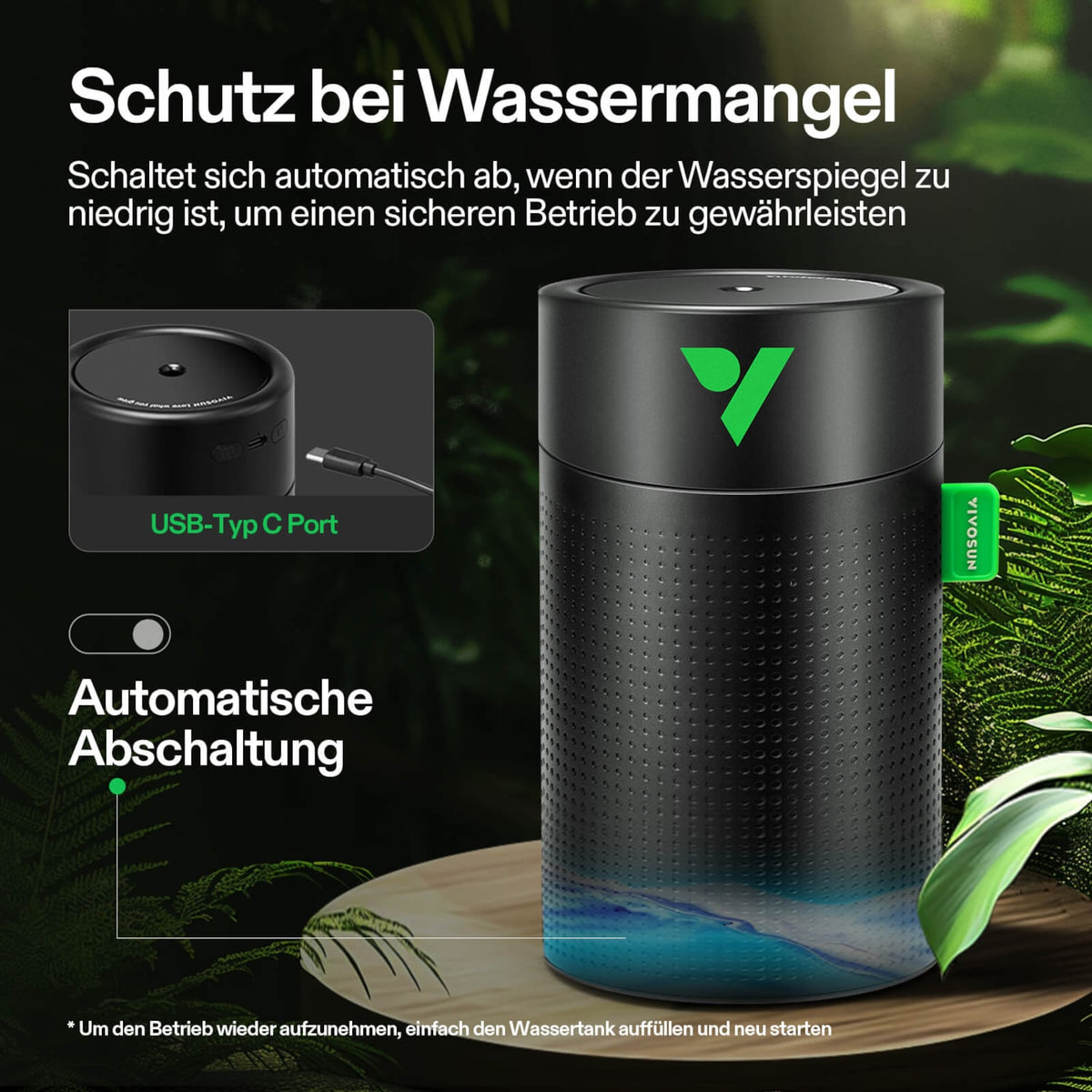 VIVOSUN AeroStream U075 USB-Luftbefeuchter mit 750 ml Tank – Galerie 4