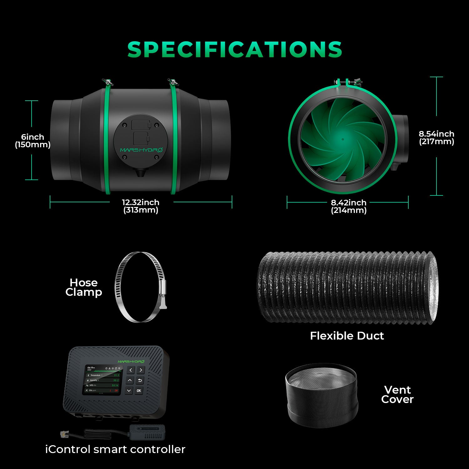 Sada pro odvod vzduchu s regulací klimatu do 350 m³/h