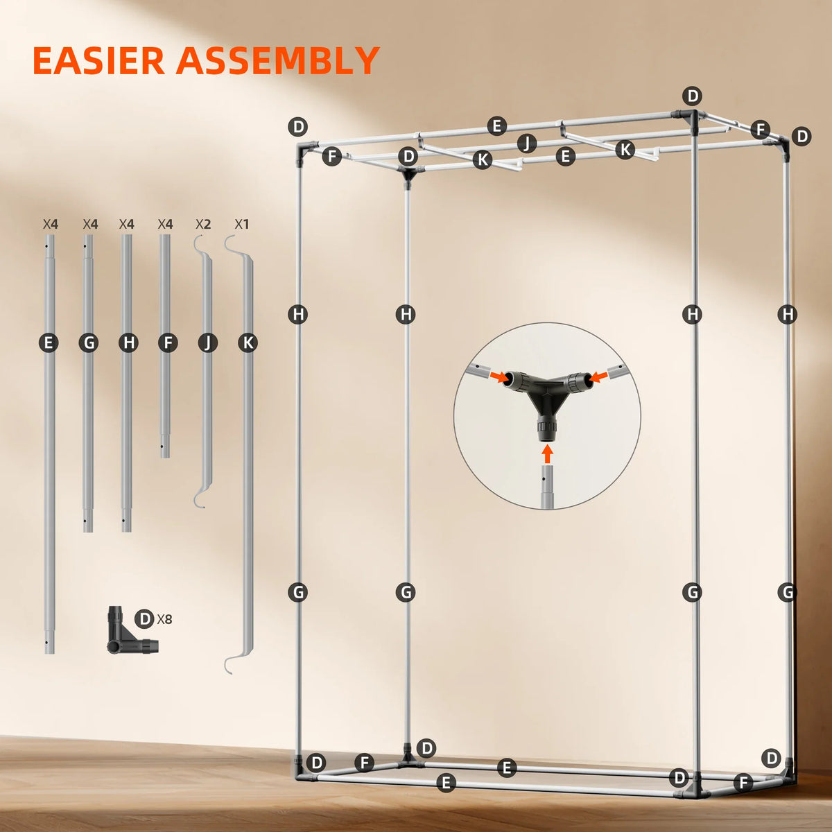 Spider Farmer Pro Komplettset 140x70x200 cm – Pro Growbox Rahmen und Montage