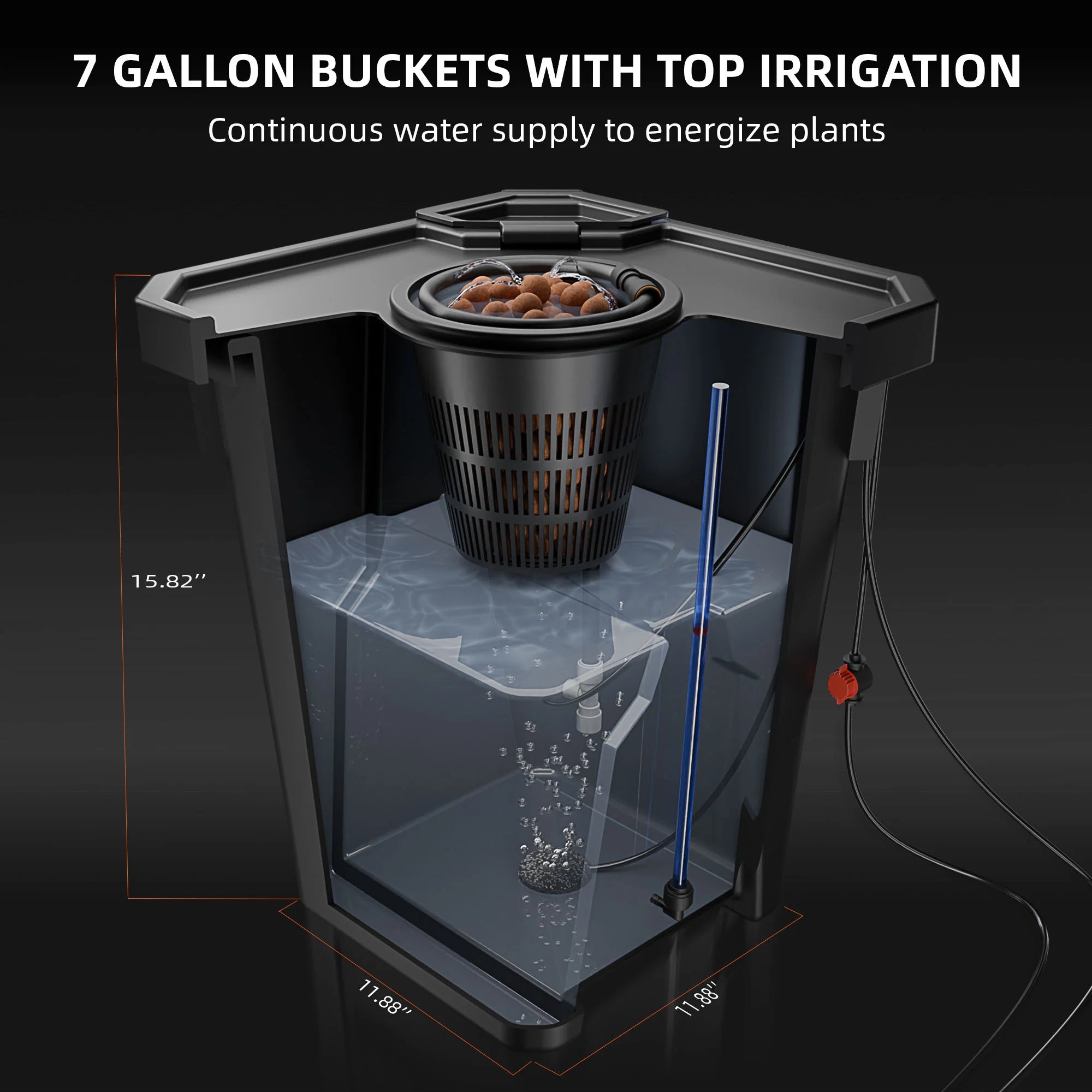 Tiefwasserkultur (DWC) Hydroponik-System mit 2 Töpfen