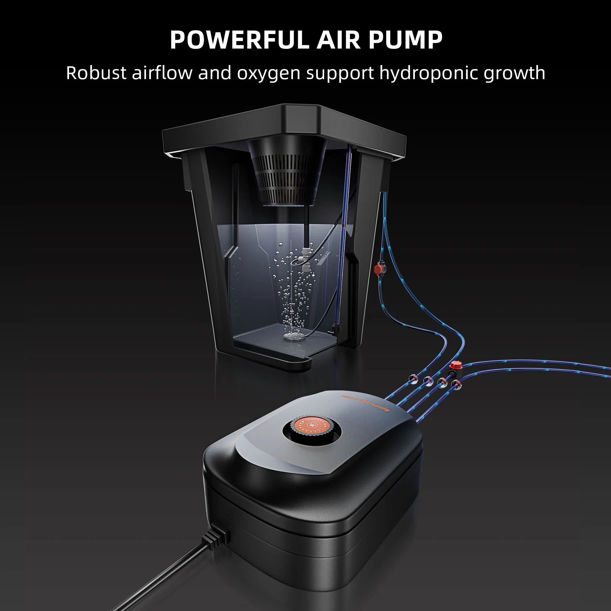 Tiefwasserkultur (DWC) Hydroponik-System mit 2 Töpfen