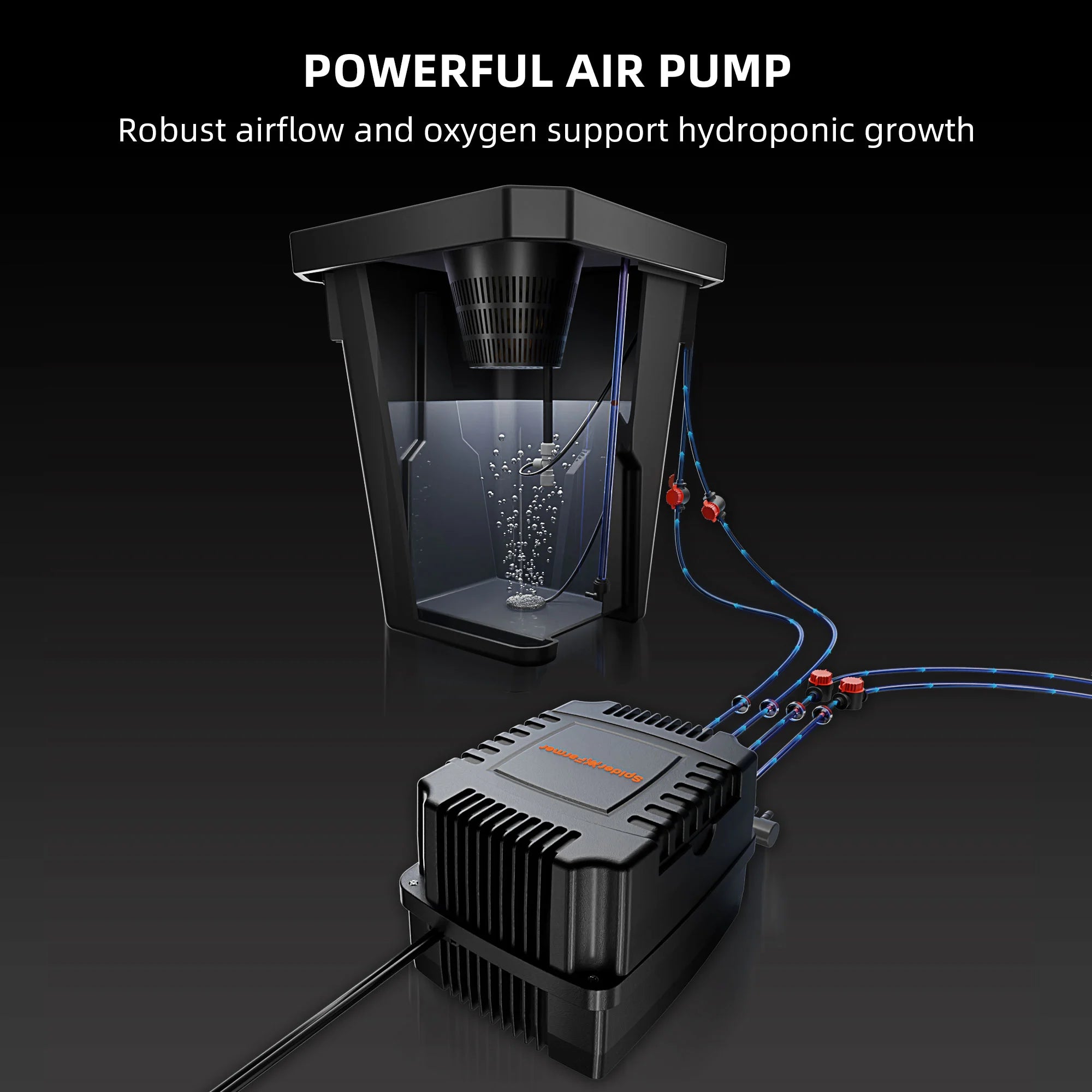Tiefwasserkultur (DWC) Hydroponik-System mit 4 Töpfen