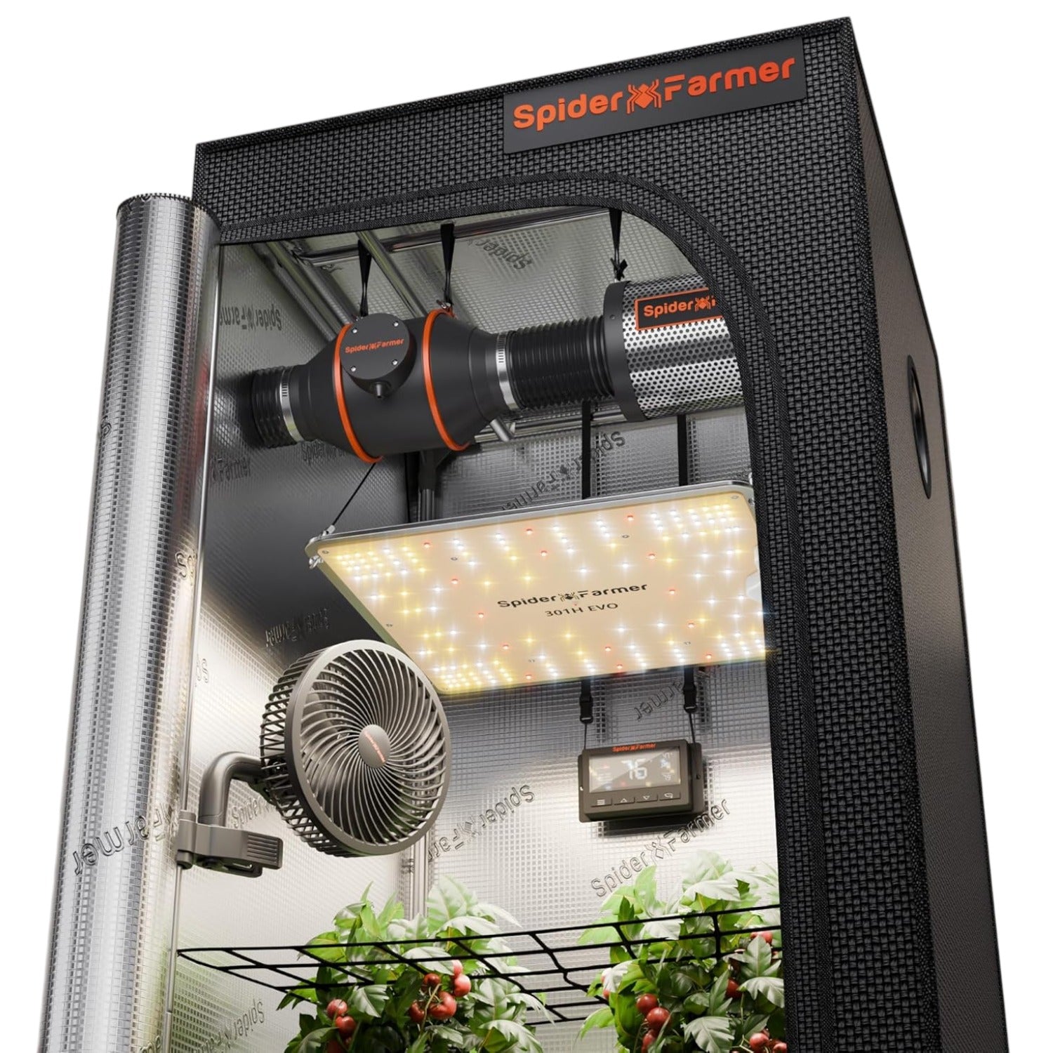 Komplettset (70x70x160 cm) 100 Watt SF1000 Samsung LM301H EVO LED mit LCD-Klima-Controller