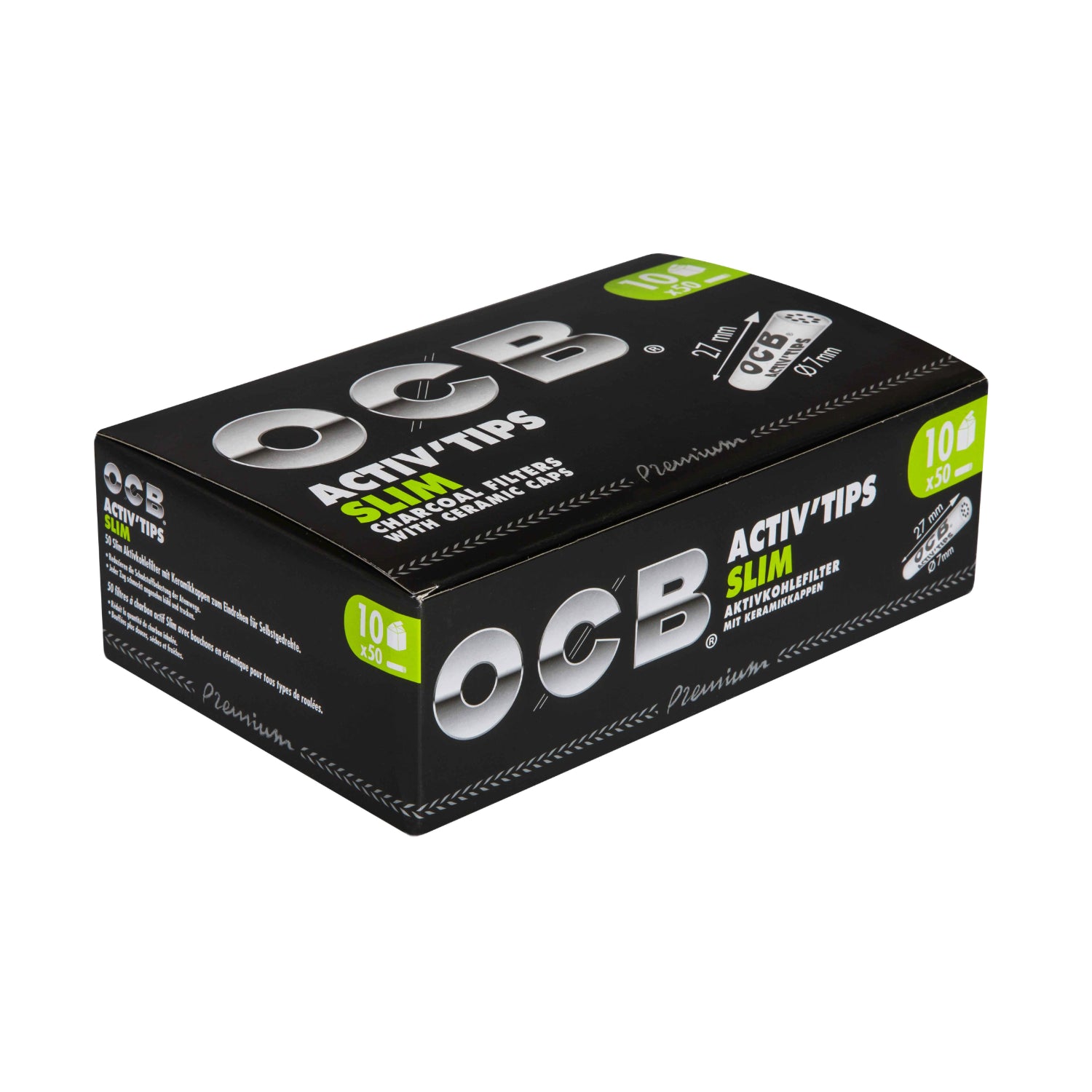 Activ' Tips Slim Aktivkohlefilter Ø 7 mm