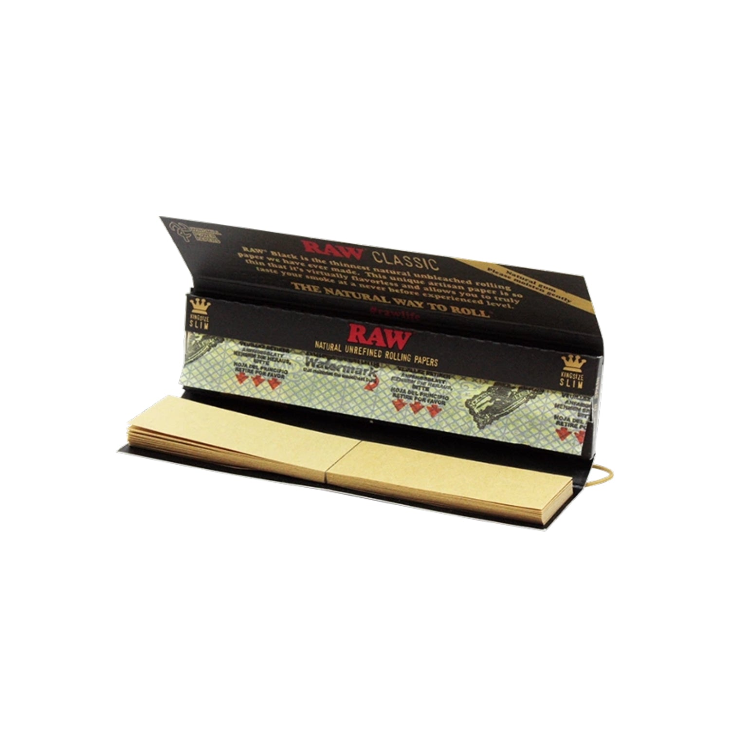 Black Classic Connoisseur King Size Slim Longpapes mit Tips
