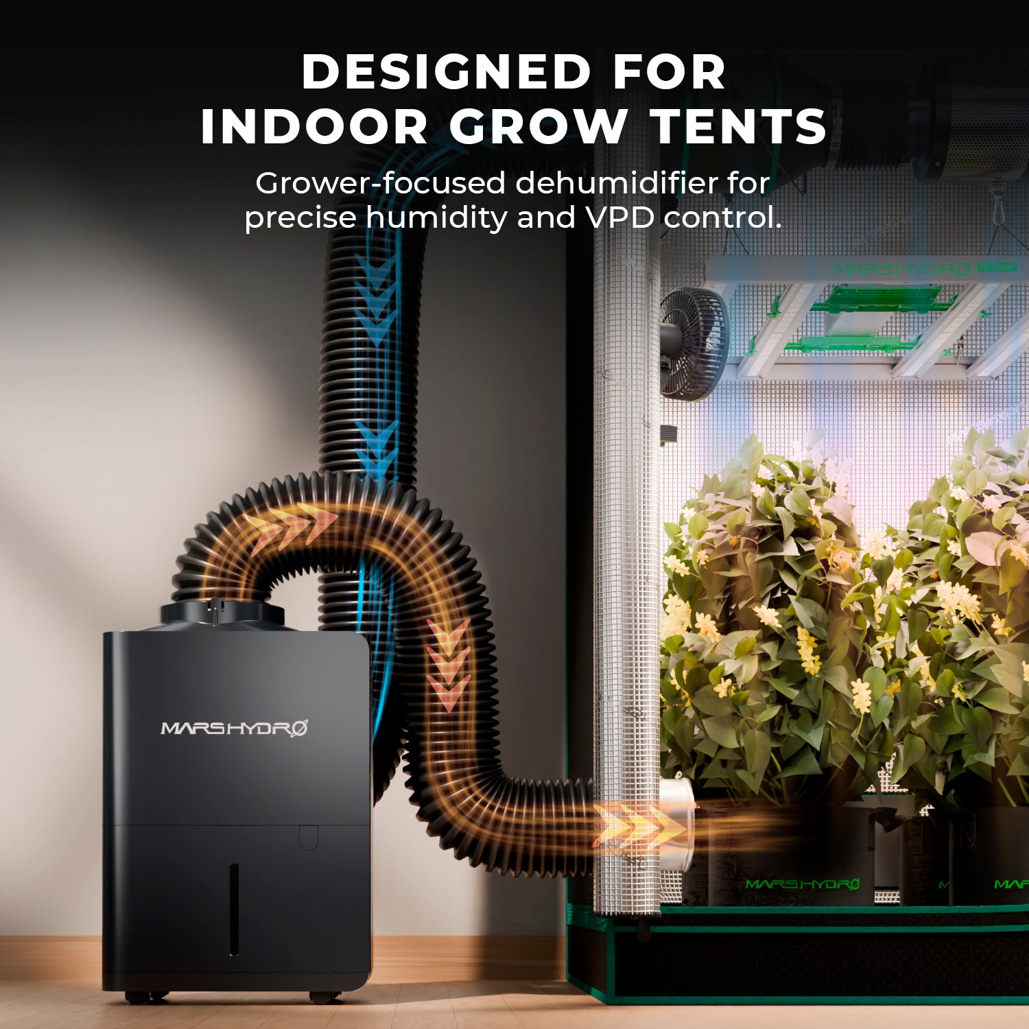 Smarter Luftentfeuchter 200 Watt und 2,1 Liter Tank