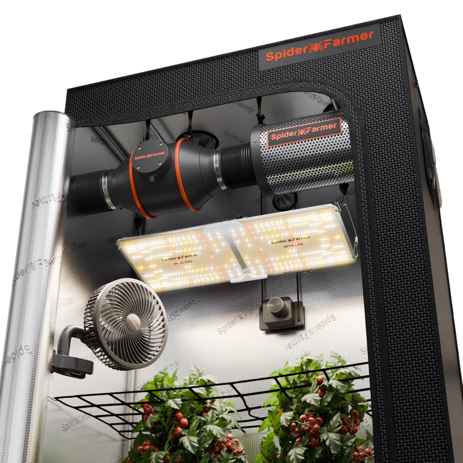 Kompletní sada (120x60x180 cm) 200 W LED SF2000 s regulací klimatu