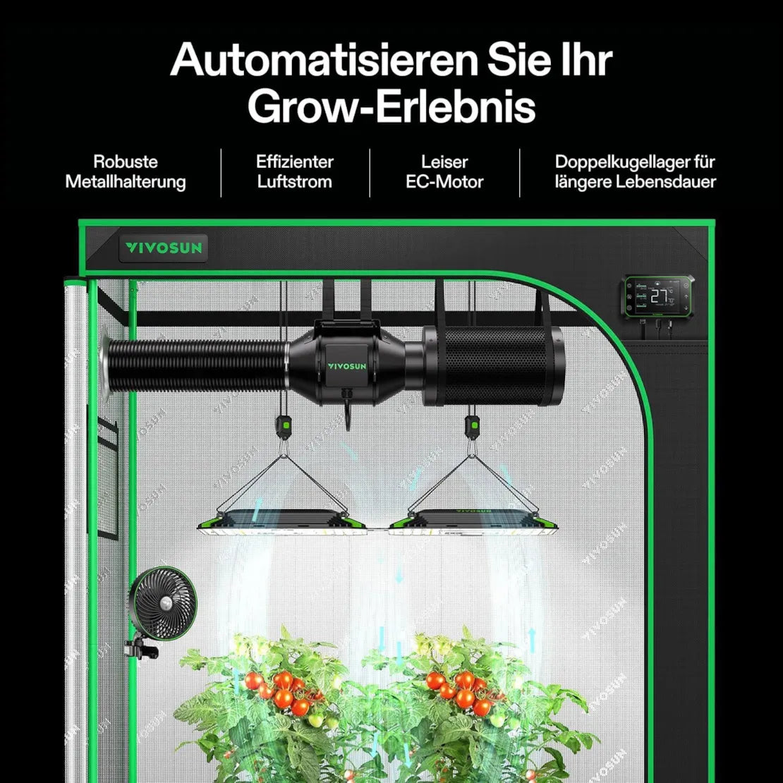 Smartes Abluftset Pro mit AeroZesh G6 Lüfter bis 659 m³/h