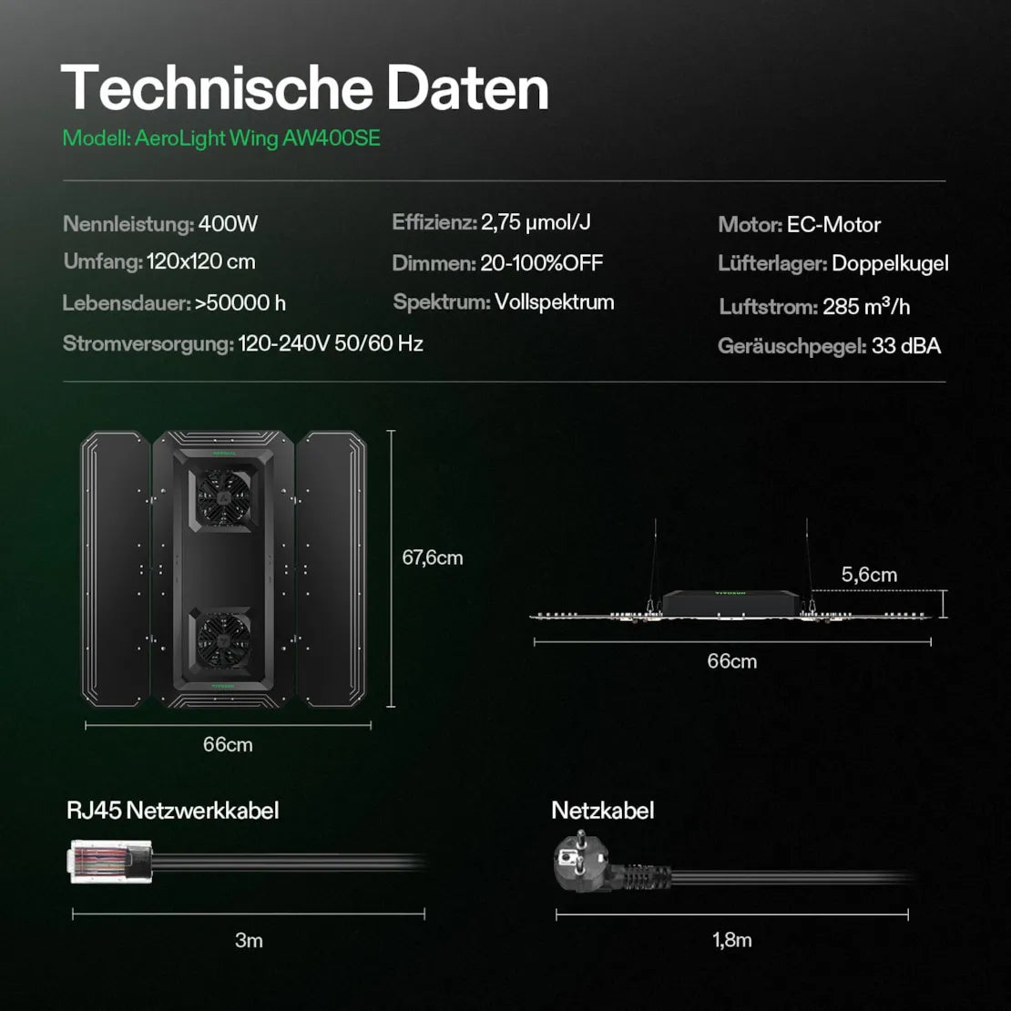 AeroLight Wing AW400SE LED 400 Watt