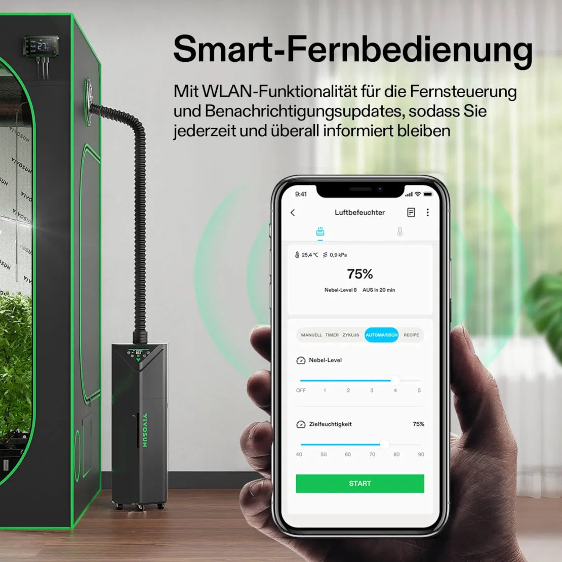 AeroStream H19 smarter Luftbefeuchter mit 19 Liter Tank