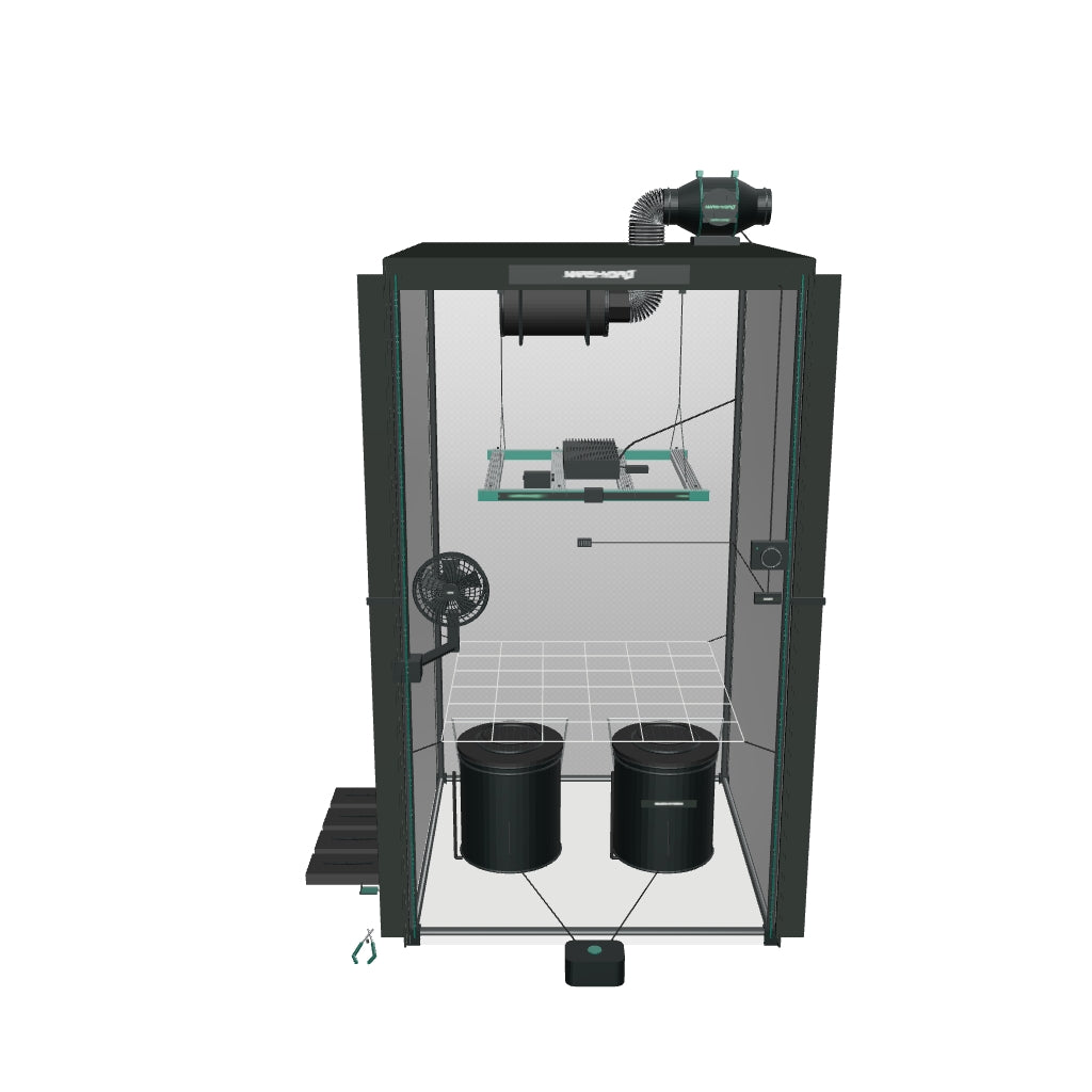 Mars Hydro Hydroponik Grow-Komplettset mit 2 Töpfen – fotobasierte 3D-Ansicht