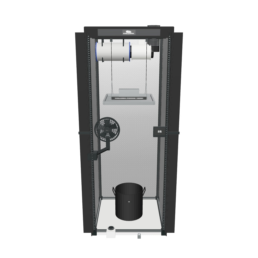 Komplettset (60x60x160 cm) 150 Watt Caluma Force LED – 3D-Ansicht