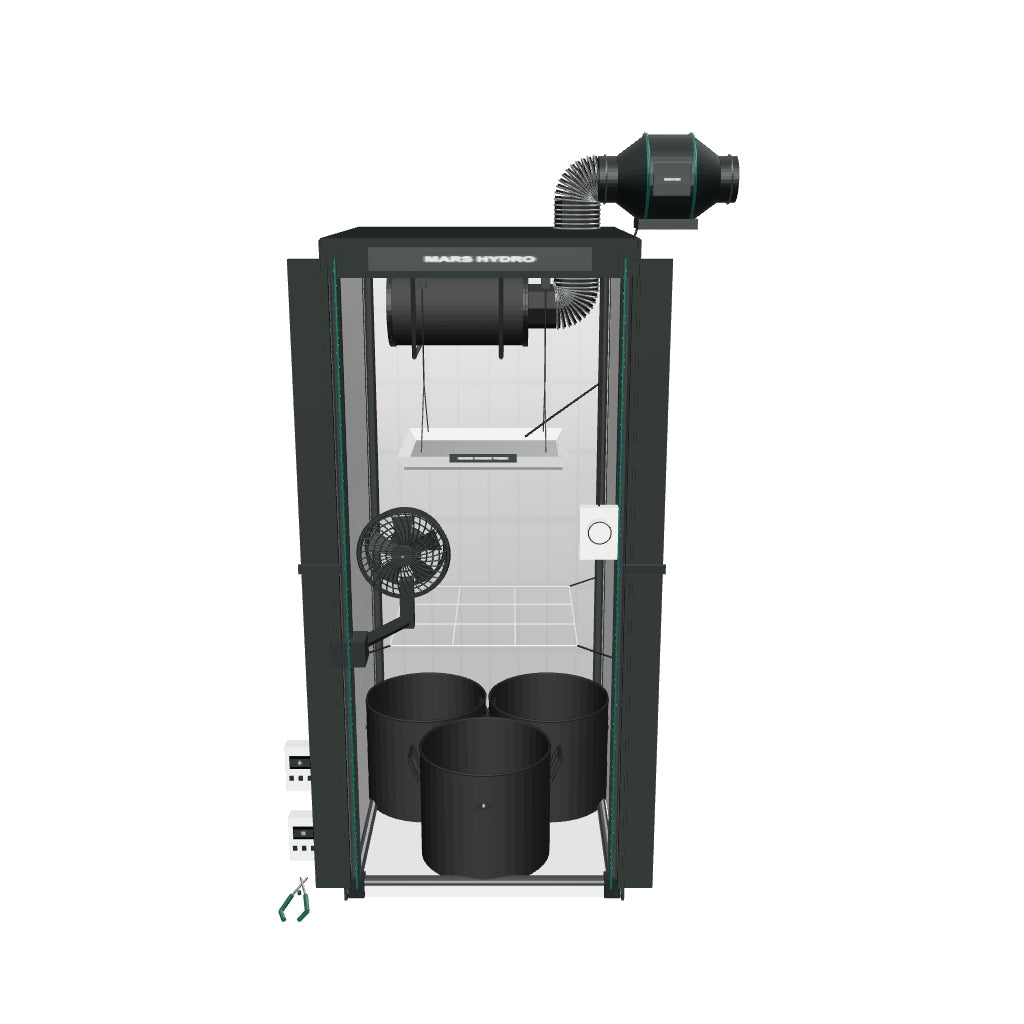 Mars Hydro Komplettset (60x60x140 cm) 100 Watt TS 600 LED – interaktives 3D-Komplettset mit enthaltenen Komponenten