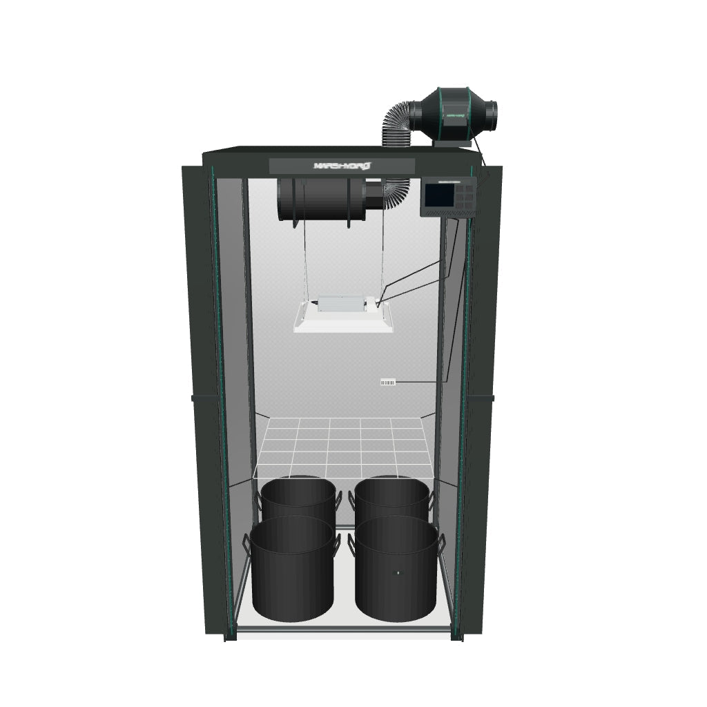 Mars Hydro TS1000 Essential Komplettset mit detaillierter Leuchte – 3D-Ansicht