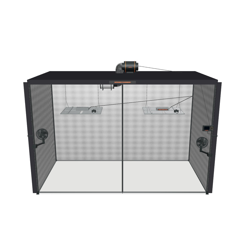 Spider Farmer Komplettset (300x150x200 cm) 1300 Watt SF7000 LED mit GGS für smarte Steuerung – interaktives 3D-Komplettset mit enthaltenen Komponenten