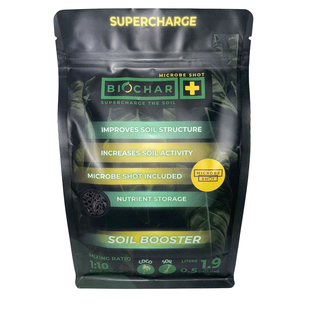 Blomgrow Biochar+ Soil Booster 1,9 Liter Vorderansicht