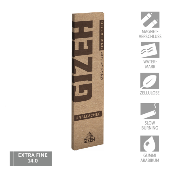 Gizeh Unbleached King Size Slim Details