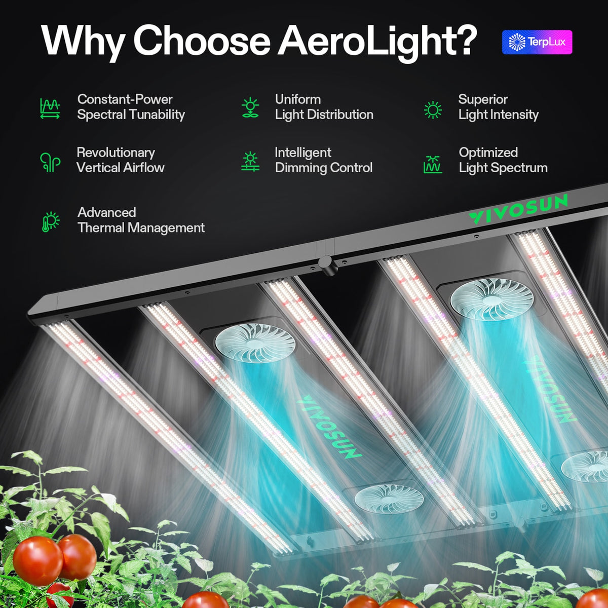 VIVOSUN AeroLight Bar 550W LED Pflanzenlampe – Galerie 2