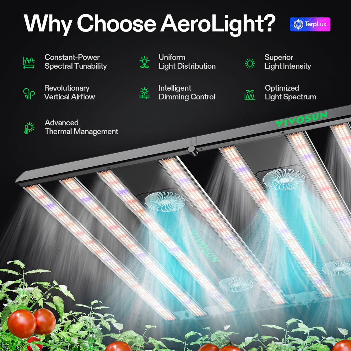 VIVOSUN AeroLight Bar 850W LED Pflanzenlampe – Galerie 2