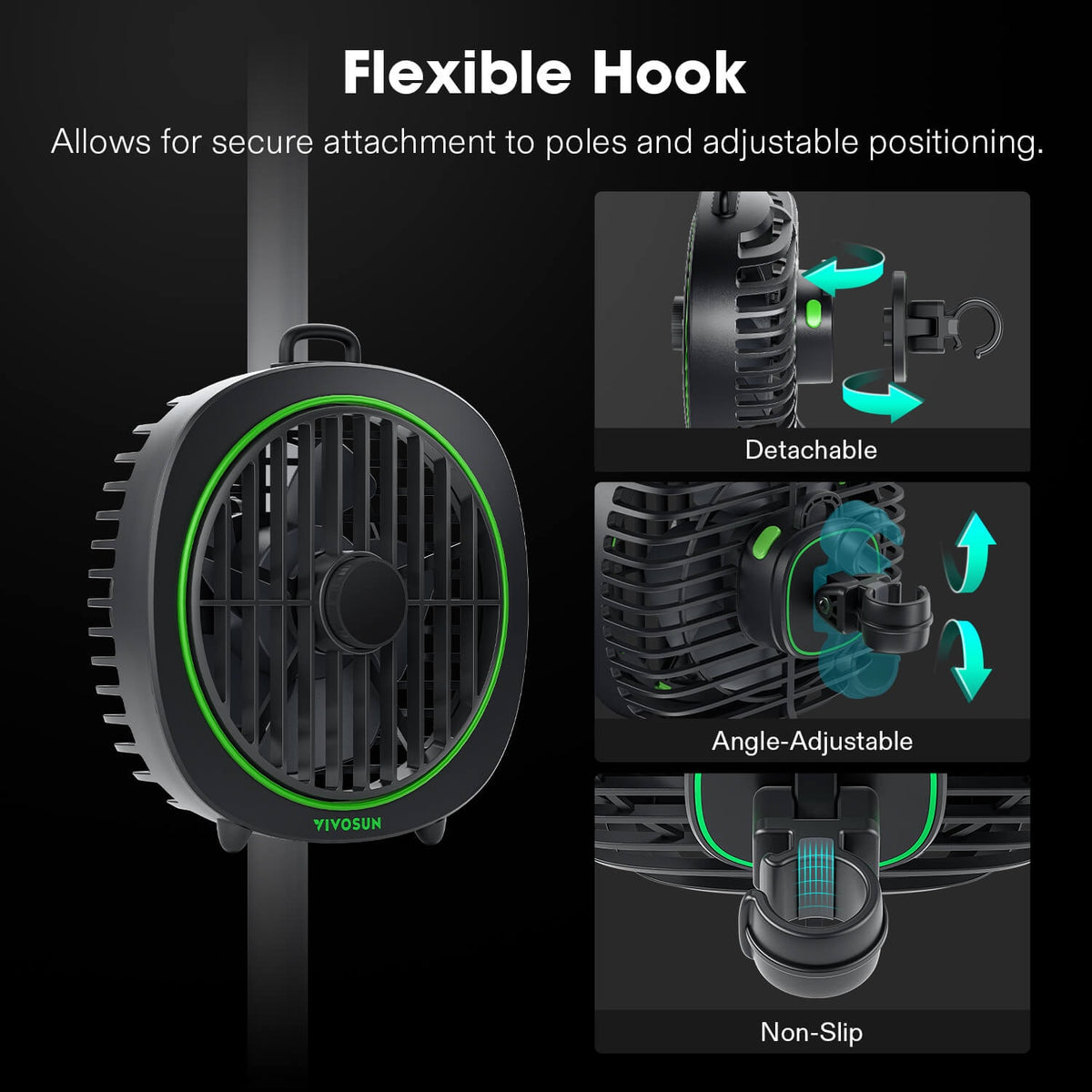 VIVOSUN AeroWave D4 smarter Clipventilator 100 mm – Galerie 6