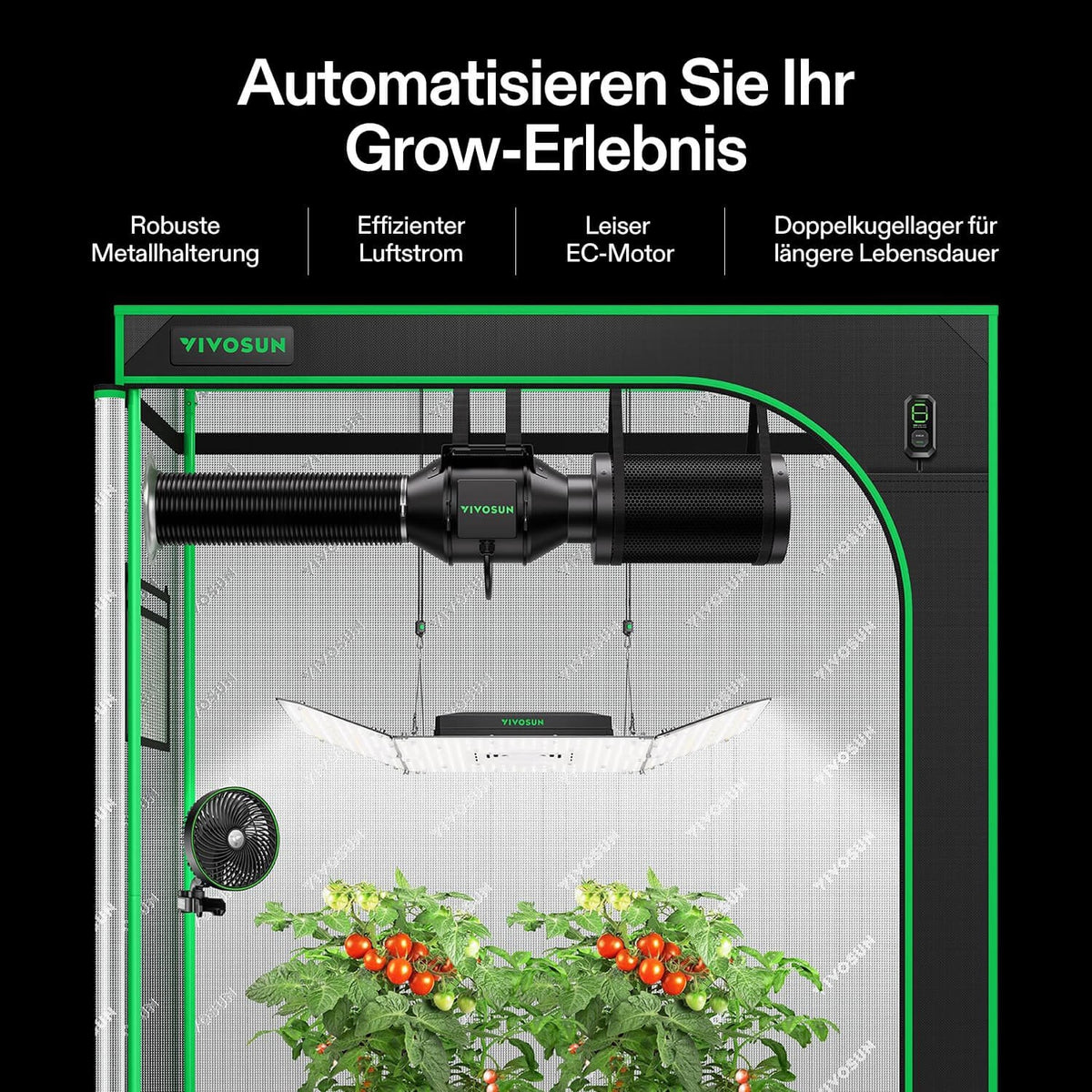 VIVOSUN AeroZesh G4 Abluftset 10 cm mit E12 – Galerie 2
