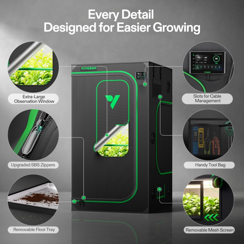 VIVOSUN P346 Growbox 100×100×180 cm – Galerie 6