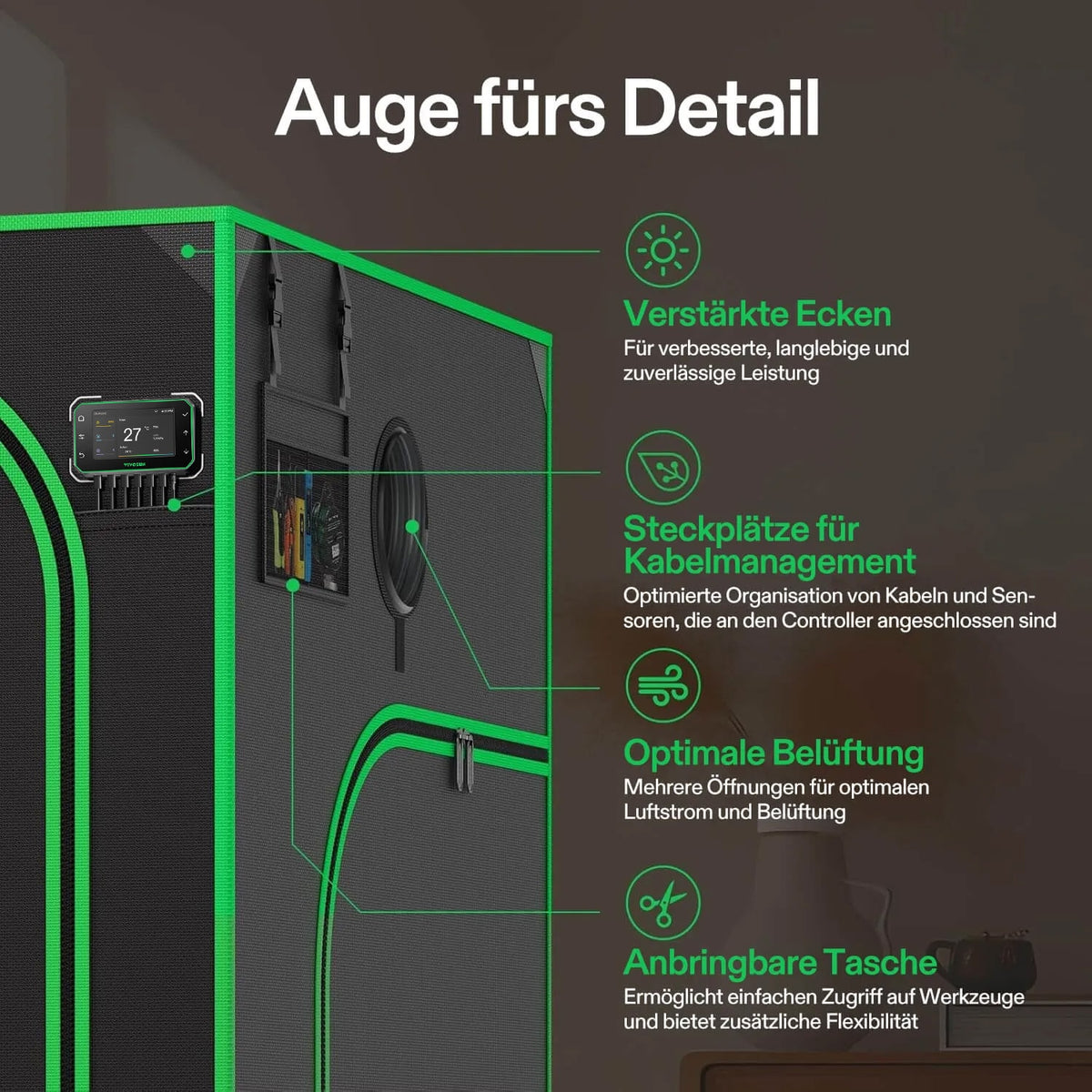 VIVOSUN P448 Growbox 120×120×200 cm – Galerie 7